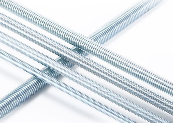 DIN975 industrial Rod Fasteners roscado lleno, acero de carbono roscó completamente los pernos prisioneros 0