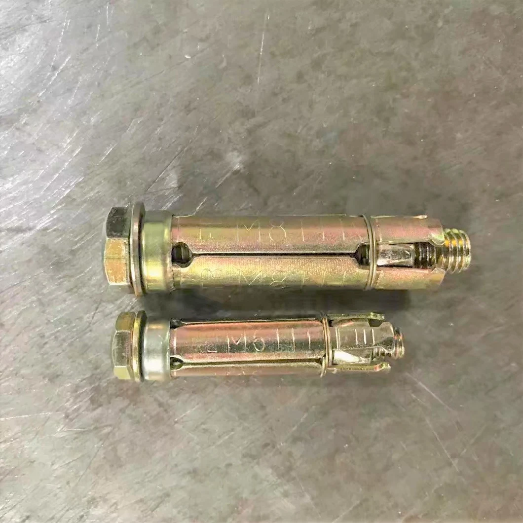 Perno plateado cinc amarillo resistente del arreglo del ancla 4PCS del perno de ancla de la proyección