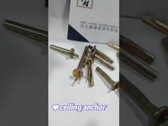 Anclado de techo zincado amarillo perno de acero al carbono grado 4.8 6x40 mm 6x60 mm