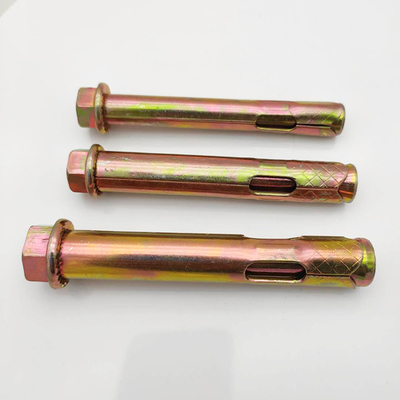Pernos de anclaje de manga Sujetadores Acero al carbono M6-M24 Amarillo