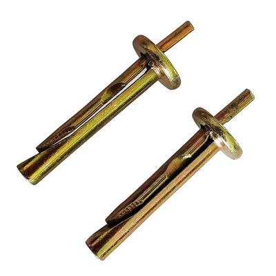 Anclado de techo zincado amarillo perno de acero al carbono grado 4.8 6x40 mm 6x60 mm