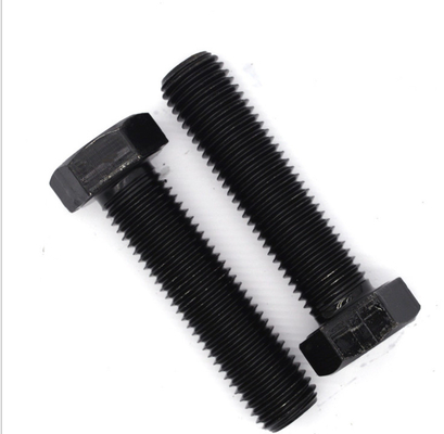 Grado 4.8 DIN933 8x20 mm Cerro de cabeza hexadecimal negro con rosca completa de acero al carbono zincado