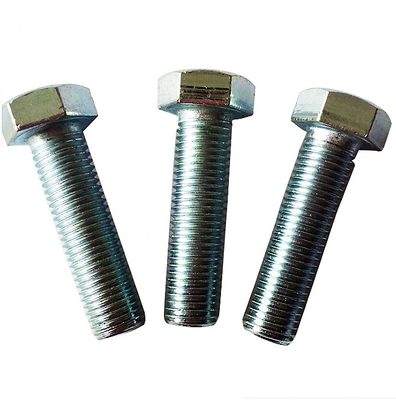 Grado 4.8 Din 933 6 mm Tornillos de cabeza hexagonal negros Acero de carbono roscado completo Zinc plateado