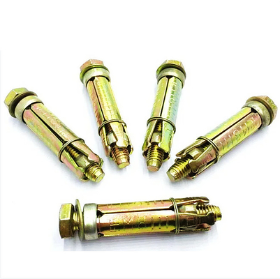 Fijación de pernos de anclaje con tres o cuatro piezas de pernos de fijación de pared de zinc amarillo