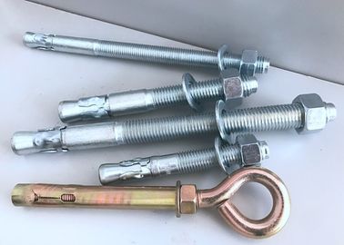 Los pernos de ancla plateados cinc de la cuña M6-M24, hormigón anclan estándar del estruendo