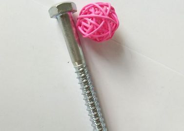 Tornillos de madera materiales de la Uno mismo-perforación del hilo de la cabeza de hex. del hierro medios con cinc azul y blanco