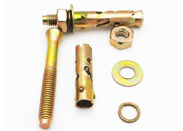 amarillo/blanco zinc plantado Anchor Bolt Antiskid Fin de tiburón Tipo M6 zinc plantado acabado