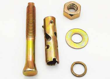 Material antideslizante del acero de carbono del color amarillo del perno de ancla de la extensión de la aleta del tiburón del grado 4,8