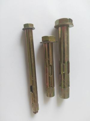 Cinc amarillo del acero de carbono de los pernos de ancla de la manga de las sujeciones 1/4 M24