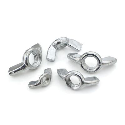 La mano perno-tuerca galvanizada blanca DIN315 apretada cubre con cinc plateado
