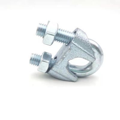 Din741 Clip de cuerda de metal hierro fundido con U perno zinc 6 mm