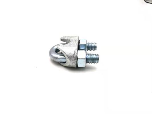 Din741 Clip de cuerda de metal hierro fundido con U perno zinc 6 mm