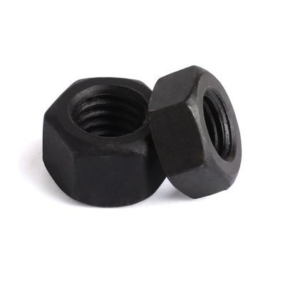 M3-M64 Cerrojos de cabeza hexadecimal negros de alta resistencia de acero al carbono Din 934 para sujetadores industriales