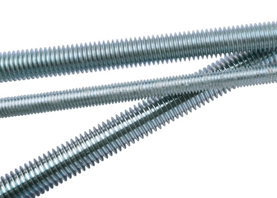 Construcción de rosca completa Azul Blanco Zinc Q195 Acero al carbono DIN 975 Varilla roscada M6*1m