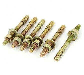 Cuña M12x100 a través del acero de carbono del hormigón del ancla del perno