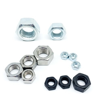 Tuerca de brida hexagonal de acero al carbono galvanizado Din 6923 Zinc blanco