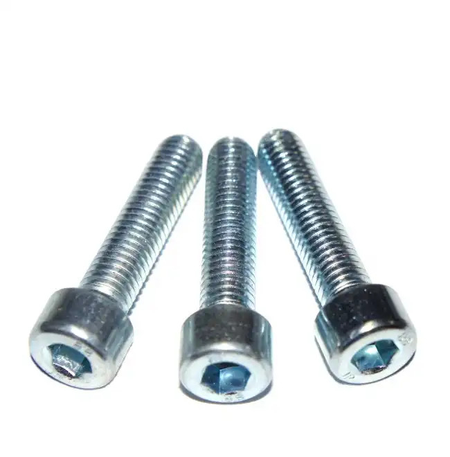 Fijaciones Hex Socket bolt Carbon Steel zinc blanco grado 8.8 hilo completo DIN 912