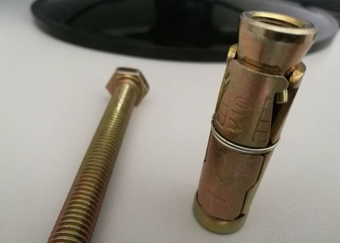 Pernos de ancla amarillos de la fijación del cinc 3PCS, ancla floja del escudo de perno resistente