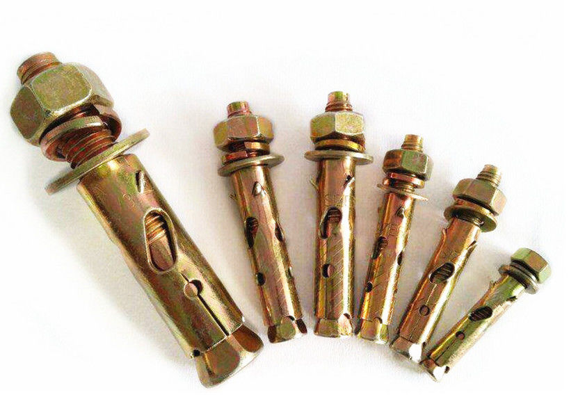 amarillo/blanco zinc plantado Anchor Bolt Antiskid Fin de tiburón Tipo M6 zinc plantado acabado
