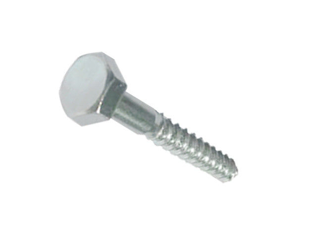 Hex Head Tornos de madera de acero al carbono zinc blanco revestido con DIN571 M6-M12 para sujetadores