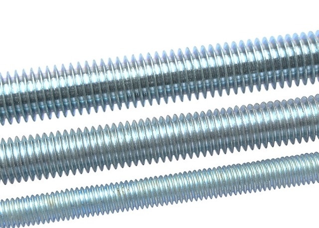 Construcción de rosca completa Azul Blanco Zinc Q195 Acero al carbono DIN 975 Varilla roscada M6*1m